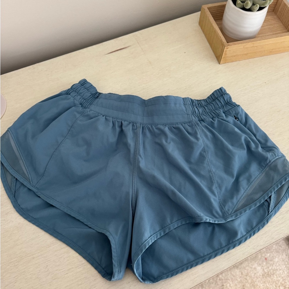 lululemon blue hotty hot shorts